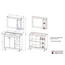 Ver imagem 6 de Armário Conjunto de Banheiro com Gabinete, Cuba e Espelheira 3 Portas Viena 80 cm