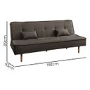 Ver imagem 4 de Sofá Cama Silver 3 Lugares Reclinável Suede Marrom 1,92 - Star Confort