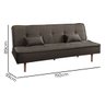 Sofá Cama Silver 3 Lugares Reclinável Suede Marrom 1,92 - Star Confort - 4
