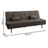 Sofá Cama Silver 3 Lugares Reclinável Suede Marrom 1,92 - Star Confort - 4