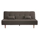 Ver imagem 2 de Sofá Cama Silver 3 Lugares Reclinável Suede Marrom 1,92 - Star Confort