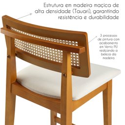 Kit 2 Banquetas Alta em Madeira Maciça Palermo  - 13