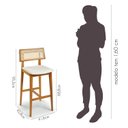 Ver imagem 2 de Kit 2 Banquetas Alta em Madeira Maciça Palermo