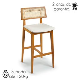 Kit 2 Banquetas Alta em Madeira Maciça Palermo  - 15
