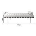 Ver imagem 2 de Couch Barcelona Couro Sintético Design Modernista Linha Premium Sala Escritório Alto Luxo - Branco