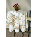 Ver imagem 1 de Toalha de Mesa Redonda em Linhão - Floral Palha Arte & Tear Redonda - 1,75 M