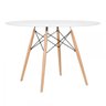 KIT - Mesa redonda Eames 120 cm branco + 6 cadeiras Eiffel DSW Branco - 2
