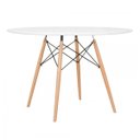 Ver imagem 2 de KIT - Mesa redonda Eames 120 cm branco + 6 cadeiras Eiffel DSW Branco