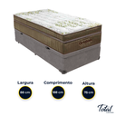 Ver imagem 3 de Cama Box Baú Solteiro Cinza e Colchão Gold Ultragel Molas Ensacadas Ortobom