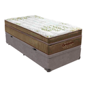 Ver imagem 1 de Cama Box Baú Solteiro Cinza e Colchão Gold Ultragel Molas Ensacadas Ortobom