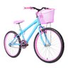Bicicleta Aro 24 Alumínio Colorido Cor Azul Claro e Rosa - 5