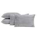 Ver imagem 1 de Capas de Almofadas Velvet Bariloche 60x30cm 04 Peças - Cinza