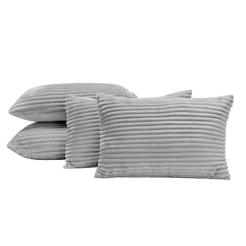 Capas de Almofadas Velvet Bariloche 60x30cm 04 Peças - Cinza