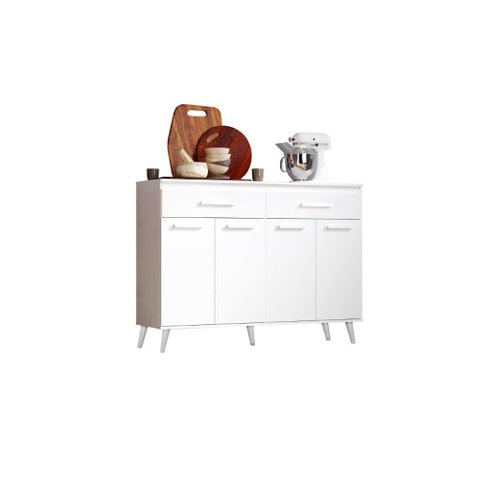 Armário / Balcão de Cozinha Le 4 Portas + 2 Gavetas Cor Branco