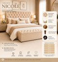 Ver imagem 3 de Cabeceira Estofada Recamier Baú para Cama Box 160cm Queen:Bege