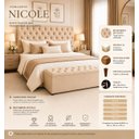 Ver imagem 3 de Cabeceira Estofada Recamier Baú para Cama Box 160cm Queen:Bege