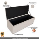 Ver mais imagens de Cabeceira Estofada Recamier Baú para Cama Box 160cm Queen:Bege