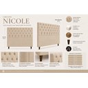 Ver imagem 2 de Cabeceira Estofada Recamier Baú para Cama Box 160cm Queen:Bege