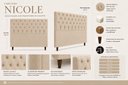 Ver imagem 2 de Cabeceira Estofada Recamier Baú para Cama Box 160cm Queen:Bege