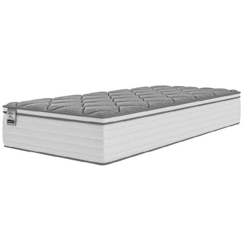 Colchão Solteiro Molas com Pillow Max Force 88x188x27cm Branco Cinza Inducol