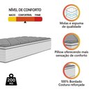 Ver imagem 4 de Colchão Solteiro Molas com Pillow Max Force 88x188x27cm Branco Cinza Inducol