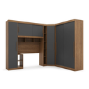 Ver imagem 2 de Guarda-Roupa Modular Solteiro Gênova Plus com Porta de Correr Ipê Wood/Grafite