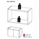 Ver imagem 3 de Mesa de Cabeceira Suspensa 2 Portas Multimóveis Mp4132 Branca