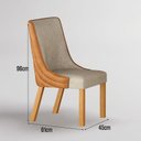 Ver imagem 5 de Cadeira para Mesa de Jantar Belle Kit 2 Peças Sintético Terracota e Linho Palha - Leifer