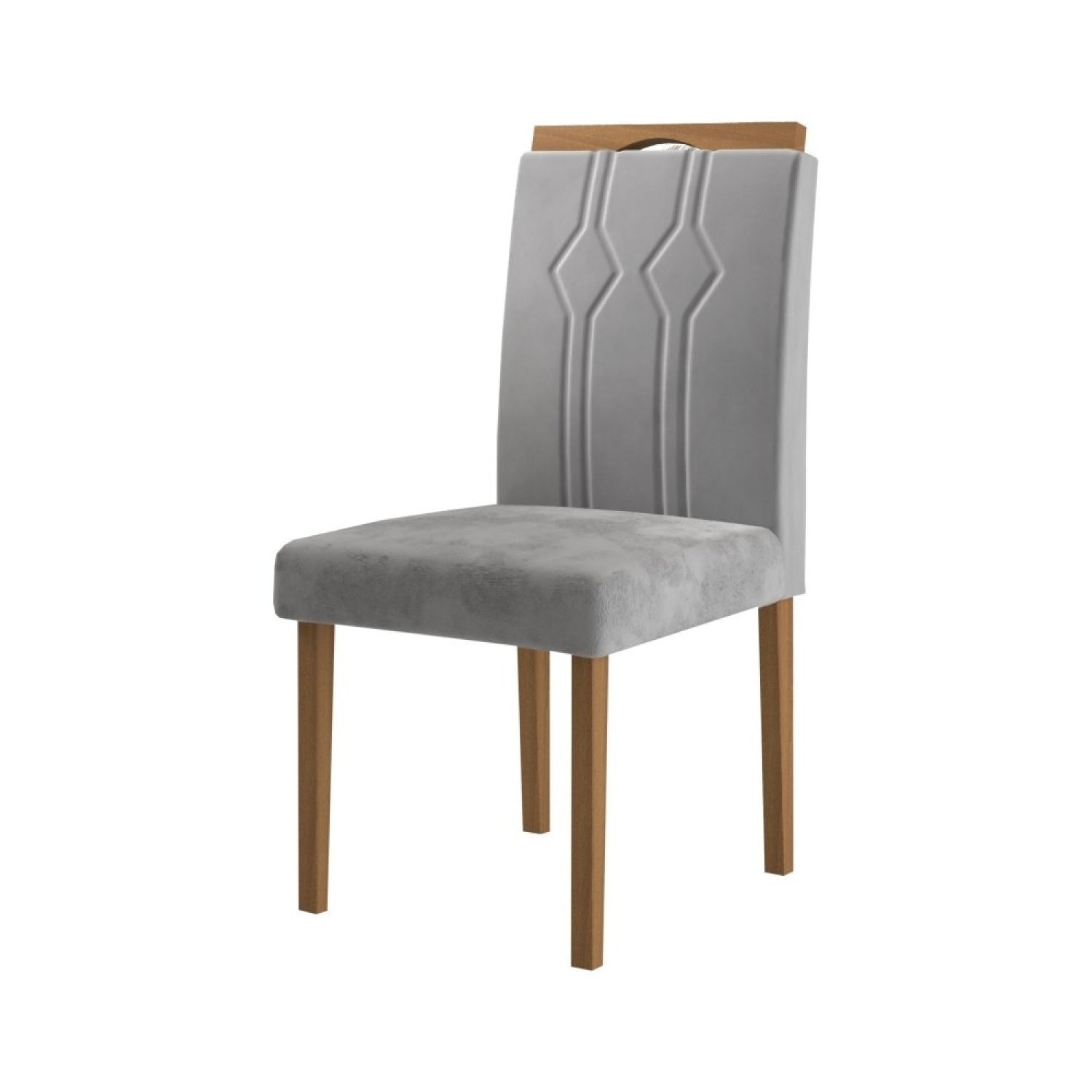 Conjunto Sala de Jantar Mesa Recife Tampo Vidro/MDF com 4 Cadeiras 01 com Puxador  - 8