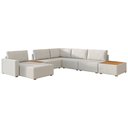 Ver imagem 1 de Sofá de Canto Modulado 347cm - 368cm 8 Lugares France Bouclé Suave Off White - Sallar Home