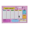 Painel Mural De Recados Infantil Minha Semana Rosa + Caneta - 1