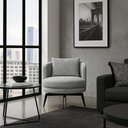 Ver imagem 2 de Kit 6 Poltronas Decorativas Giratórias Cora em Linhão Misto Cinza