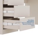 Ver imagem 6 de Escrivaninha Mesa Escritório 3 Gavetas 163cm Hera CabeCasa MadeiraOriginals Off White/Cream