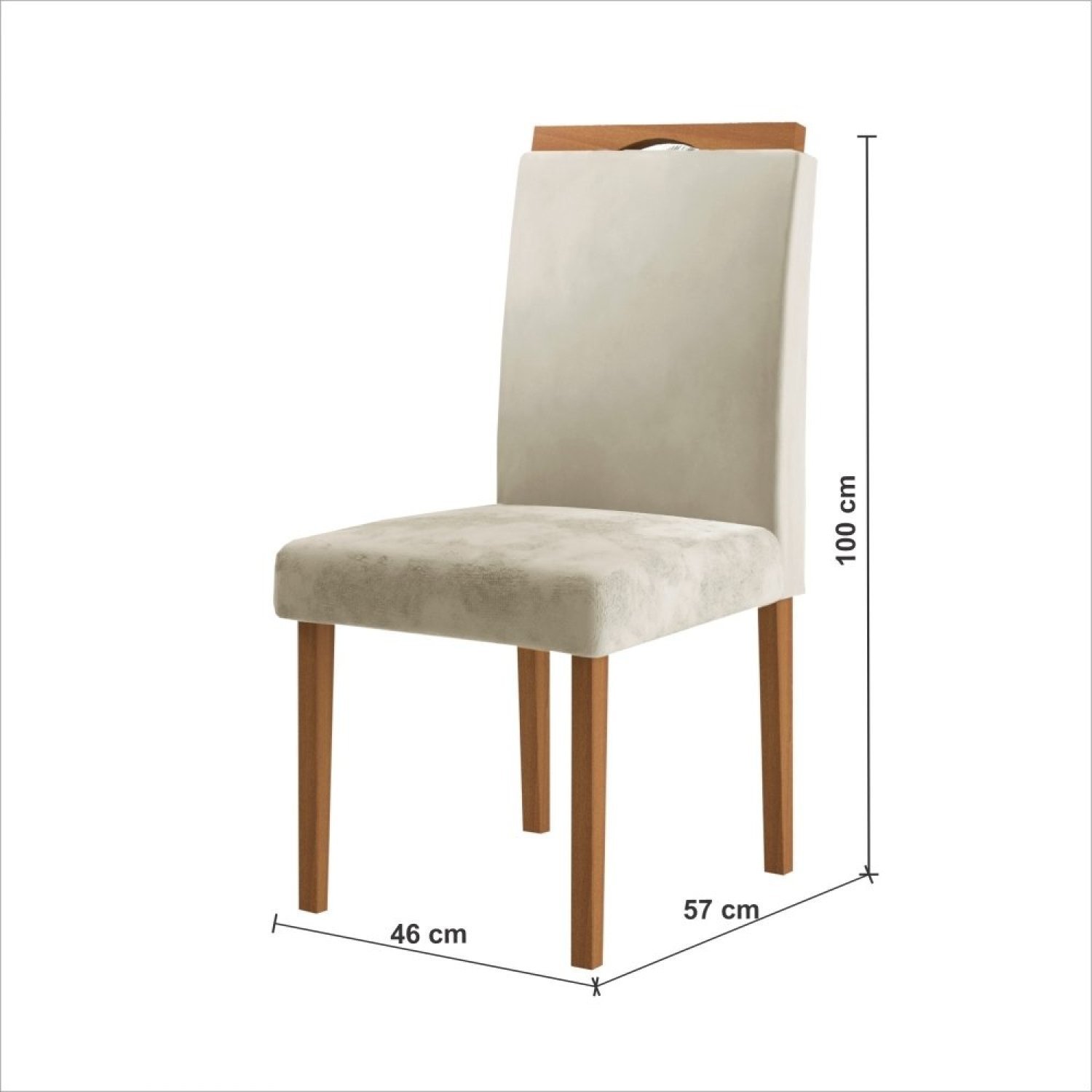 Conjunto Sala de Jantar Mesa Recife Tampo Vidro/MDF com 4 Cadeiras 04 com Puxador  - 4