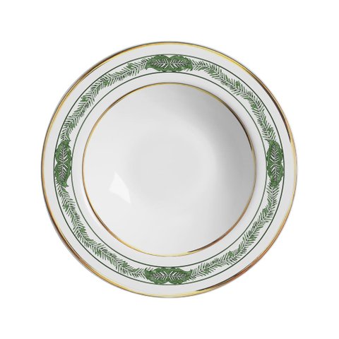 Conjunto com 6 Pratos Fundo Xangai Verde Alleanza Cerâmica