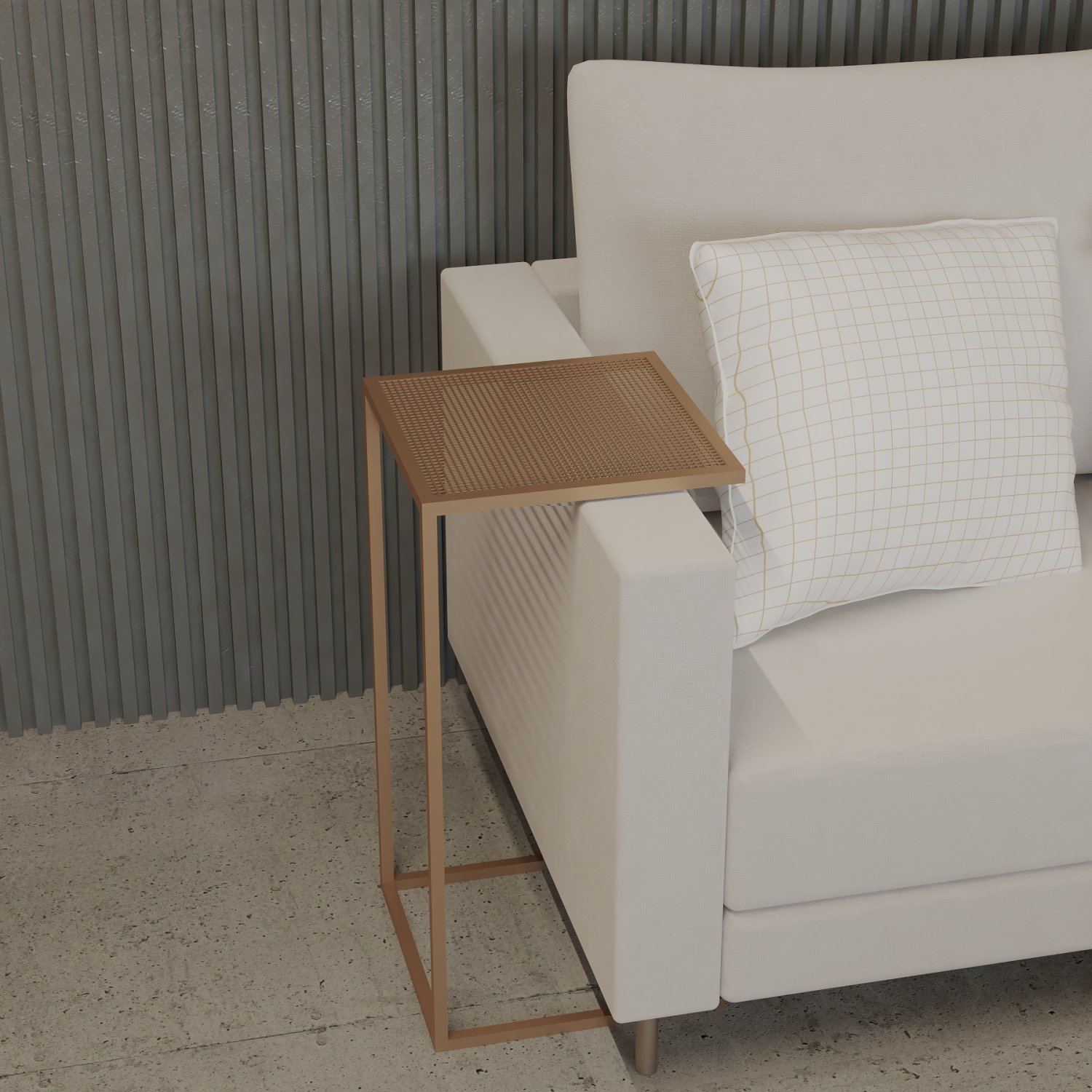 Mesa de Apoio Lateral 35x68 cm Grado - 1