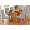 Ver imagem 1 de Mesa Sala Jantar Luma + 6 Cadeiras Nara Cedro DJ Móveis