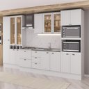 Ver imagem 1 de Armário de Cozinha Completa com Balcão Milla Linear Clear Carraro Branco