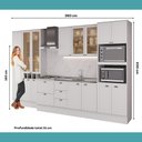 Ver imagem 7 de Armário de Cozinha Completa com Balcão Milla Linear Clear Carraro Branco