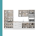 Ver imagem 6 de Armário de Cozinha Completa com Balcão Milla Linear Clear Carraro Branco