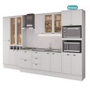 Ver imagem 3 de Armário de Cozinha Completa com Balcão Milla Linear Clear Carraro Branco