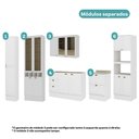 Ver imagem 4 de Armário de Cozinha Completa com Balcão Milla Linear Clear Carraro Branco