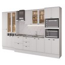 Ver imagem 2 de Armário de Cozinha Completa com Balcão Milla Linear Clear Carraro Branco