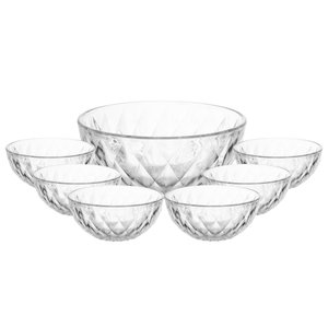 Conjunto 7 Peças com 6 Bowls para Sobremesa Diamond + Bowl Grande