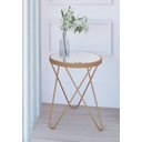 Ver imagem 1 de Mesa Lateral em Aço Tampo Vidro Malta