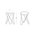 Ver imagem 2 de Mesa Lateral em Aço Tampo Vidro Malta