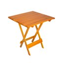 Ver imagem 2 de Conjunto de Mesa Dobrável Quadrada 0,78m 4 Cadeiras Madeira Maciça Eucalipto