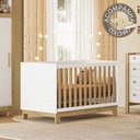 Ver imagem 4 de Berço Mini Cama Qencanto Slim 4315 Branco com Grade Freijó Qmovi + Colchão Gazin