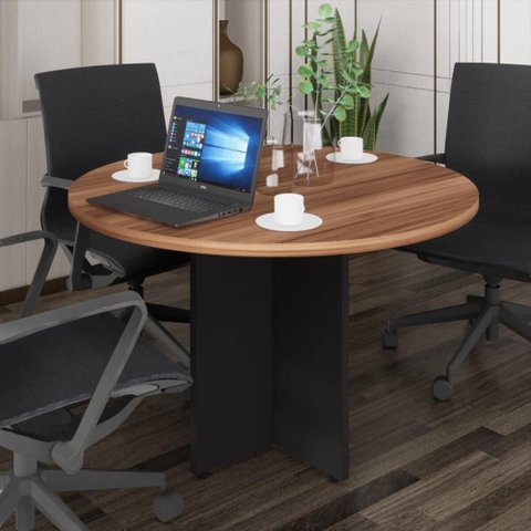 Mesa Escritório de Reunião 110cm Redonda Multimóveis CR25330 