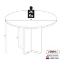 Ver imagem 3 de Mesa Escritório de Reunião 110cm Redonda Multimóveis CR25330
